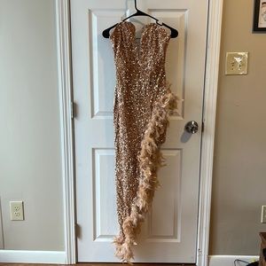 Gold sequin dress